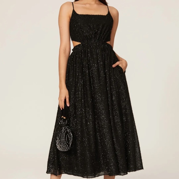 Elliott Nerida Cutout Sequin Dress Black - Picture 2 of 6